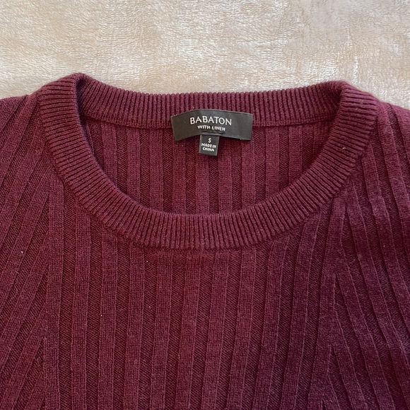 Burgundy cropped sweater - Picture 2 of 4